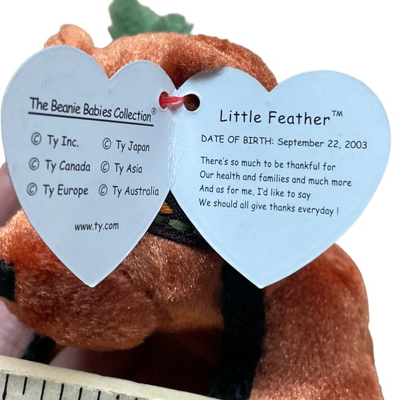 Ty Beanie Baby Little Feather the Bear collectible plush toy - Picture 2 of 7